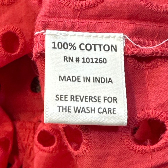 New True Destinations Midi Dress Cover Up Women Medium Eyelet Tiered Coastal - Picture 5 of 9